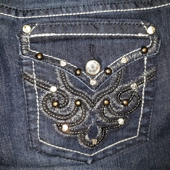 Earl Jean Womens Sz 15 Denim Cuffed Capri Jeans - Picture 6 of 12